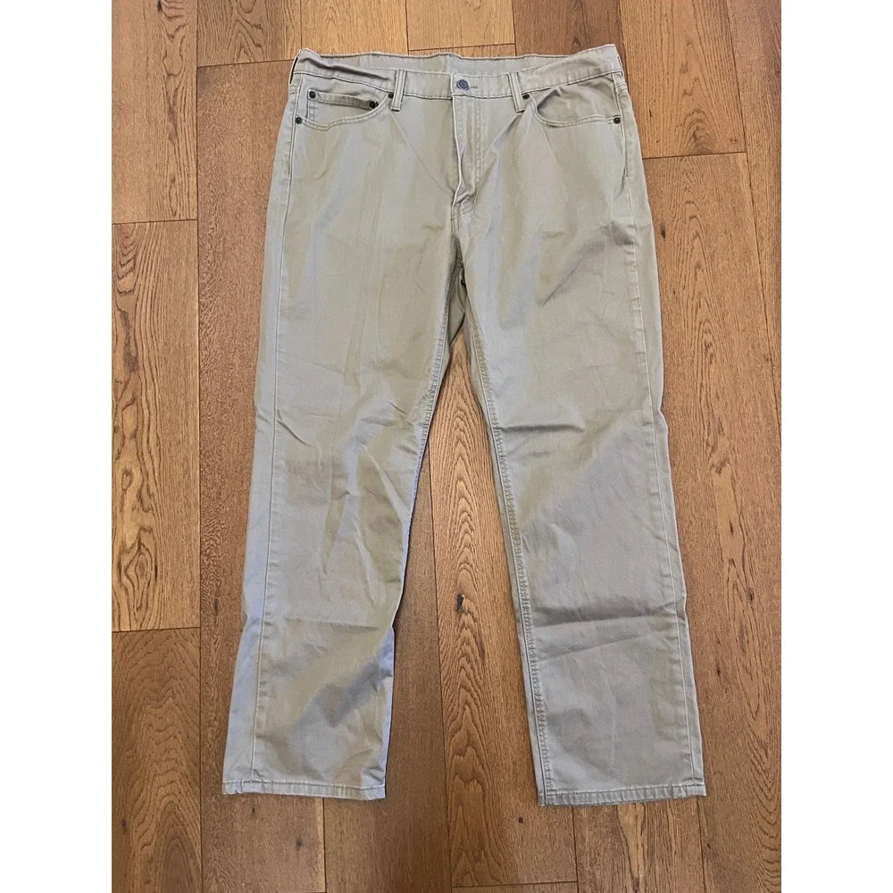 Levis 541 Athletic Taper Pants Mens 38 Khaki Tan Excellent Blank Trademark Tab